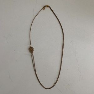 Alex and Ani Adjustable Gold Skull Necklace